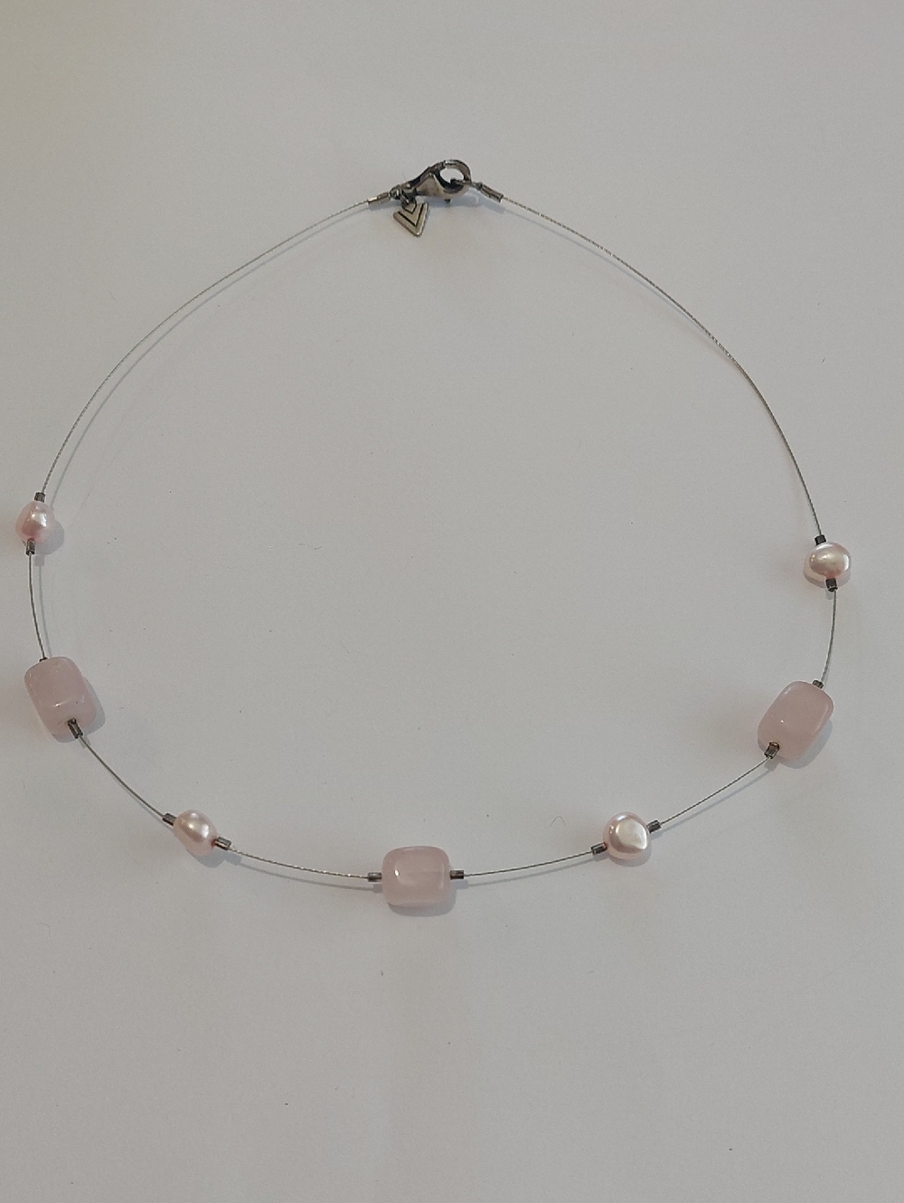 Silpada Rose Quartz & Fresh Water Pearls Pink  Choker Necklace - Women Jewelry